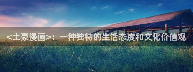 漫蛙免费漫画官方版正版入口：<土豪漫画>：一种独特的生活态度和文化价值观